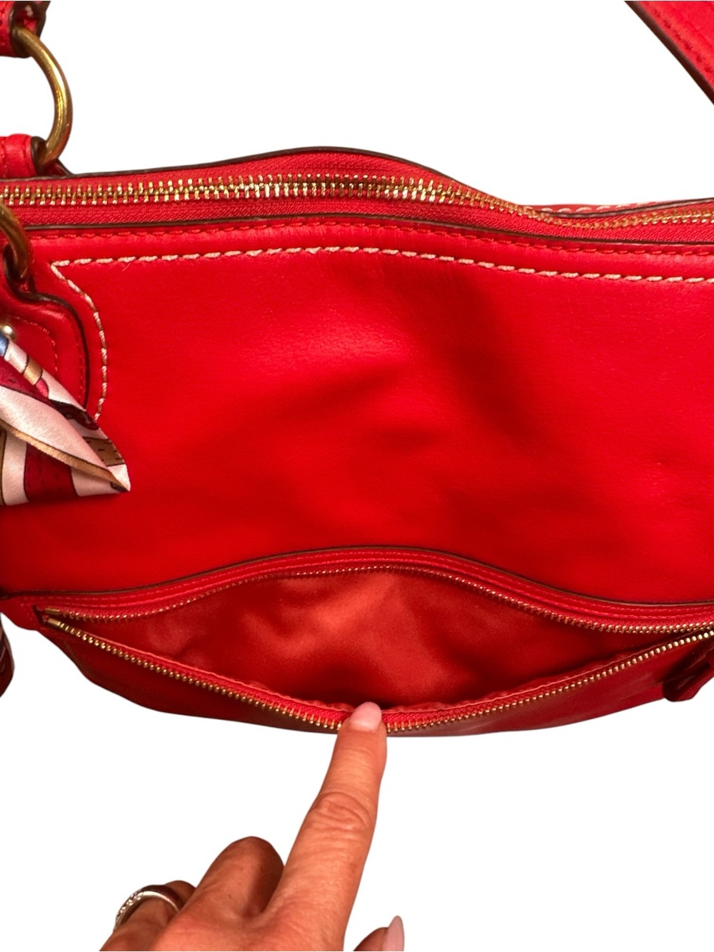 Coach Poppy Hallie Leather Tote - Picture 8 of 16